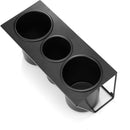 Wall Mount Black Hair Dryer Holder Stand with 3 Compartments