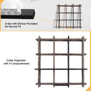 Wooden Bathroom Shelf with 9 Comparments