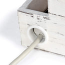 Wooden Hair Dryer and Styling Product Tool Holder Organizer with 4 Comparments