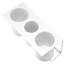 Wall Mount White Hair Dryer Holder Stand with 3 Compartments