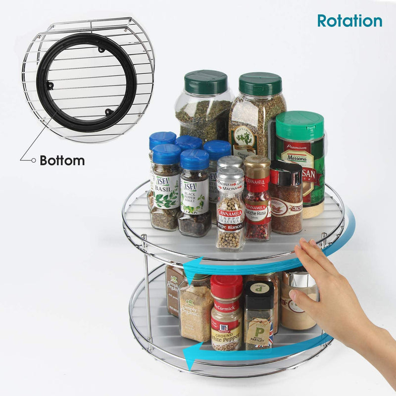 Spice Spinner Two-Level Plastic Spice Storage Organizer