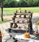 4 Tier Wood Stair Display Riser Stand