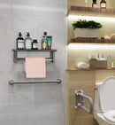 Wooden Bathroom Towel Rack Shelf