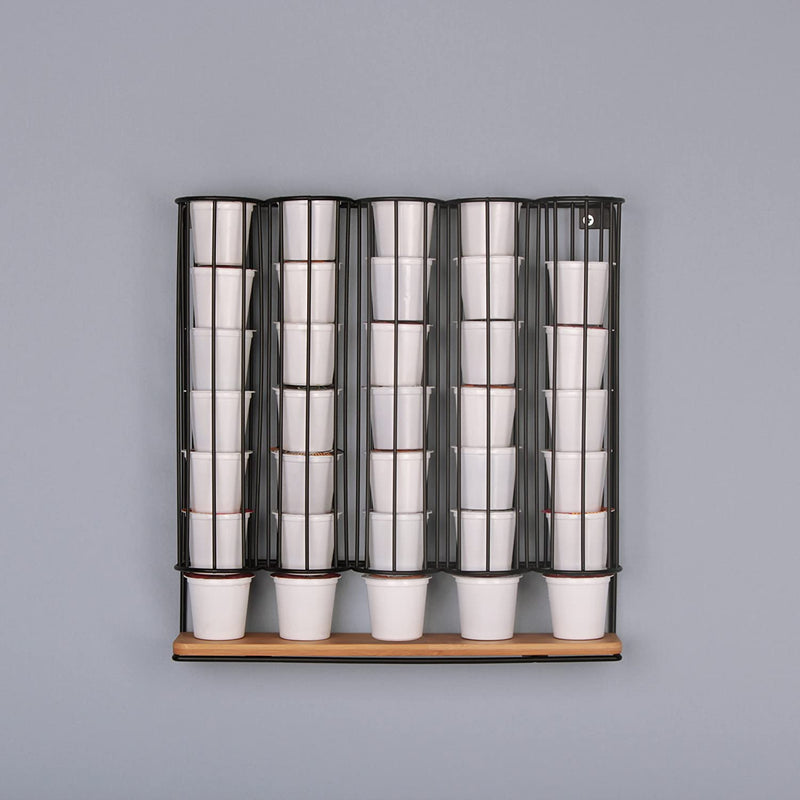 Wall Mount K-Cup Coffee Pod Holder with 5 Comparments
