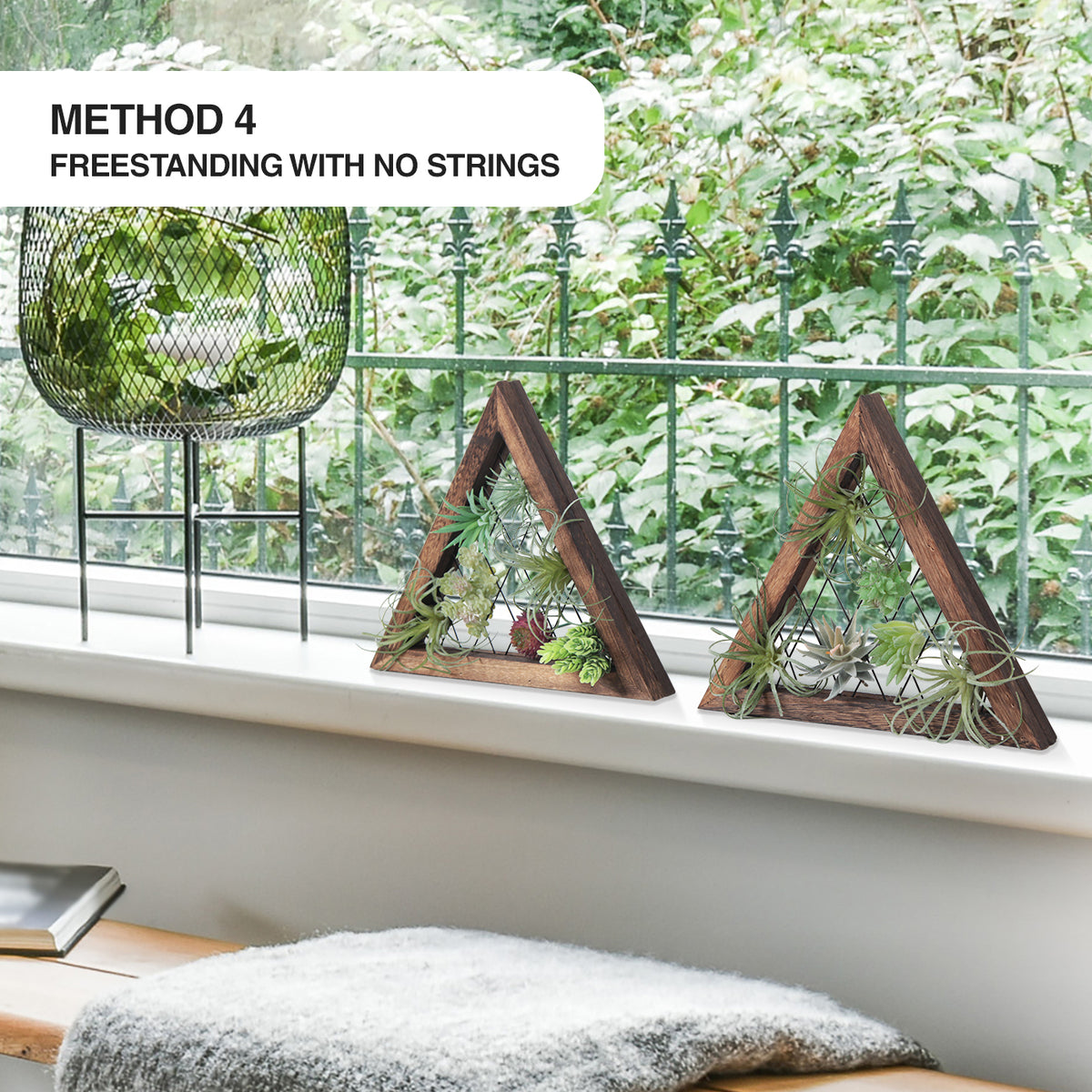 triangle air plant holder Set of 2 Triangle Frame Hanging Airplant Holder – J JACKCUBE DESIGN