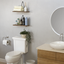 Set of 2 Rustic Floating Wall Shelf with Triangle Bracket