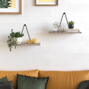 Set of 2 Rustic Floating Wall Shelf with Triangle Bracket