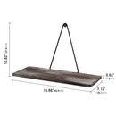 Set of 2 Rustic Floating Wall Shelf with Triangle Bracket