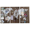 World Push Pin Travel Map for Wall with 20 Pins