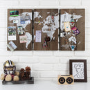 World Push Pin Travel Map for Wall with 20 Pins