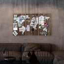 World Push Pin Travel Map for Wall with 20 Pins