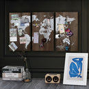 World Push Pin Travel Map for Wall with 20 Pins