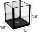 Basketball Display Case with Metal Mesh Base
