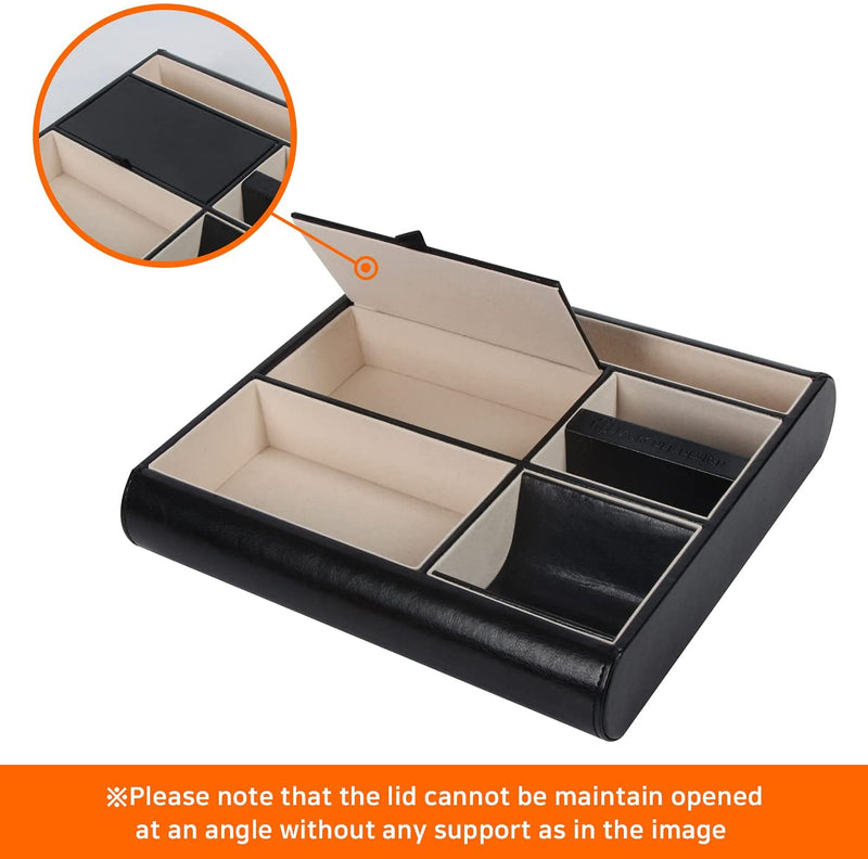 Leather Nightstand Valet Organizer for Men J JACKCUBE DESIGN Leather Nightstand Valet Organizer for Men J JACKCUBE DESIGN
