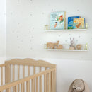 Set of 2 Gold Floating Shelves with Metal Guards