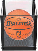 Basketball Display Case with Metal Mesh Base