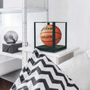 Basketball Display Case with Metal Mesh Base
