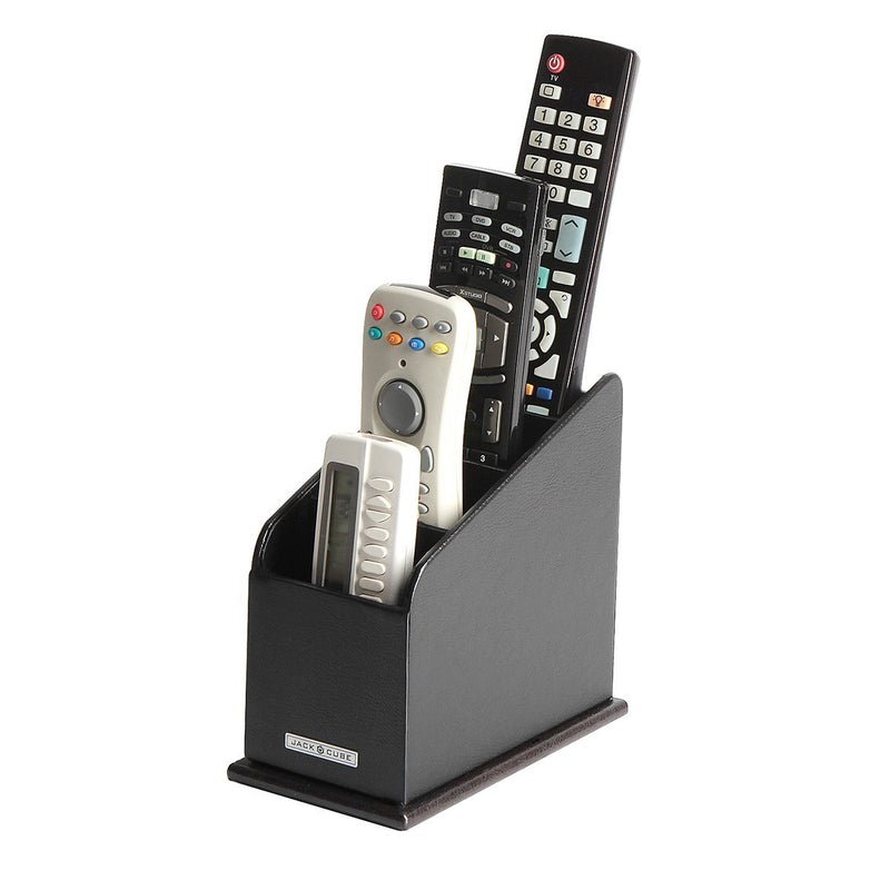 Leather Remote Control Holder with 3 Compartments