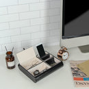 Valet Tray Organizer for Nightstand and Desk (Black)