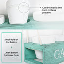 Rustic Blue Hanging Planter with 3 Pots