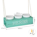 Rustic Blue Hanging Planter with 3 Pots