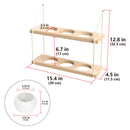 2 Tier Wooden Hanging Planter with Set of 6 Pots