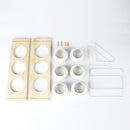 2 Tier Wooden Hanging Planter with Set of 6 Pots