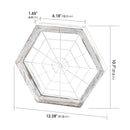 Rustic Wood Hexagon Shape Air Plant Holder