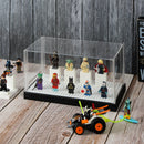 Acrylic Minifigure Display Case with Brick Building Base