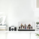 Acrylic Minifigure Display Case with Brick Building Base