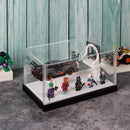 Acrylic Minifigure Display Case with Brick Building Base