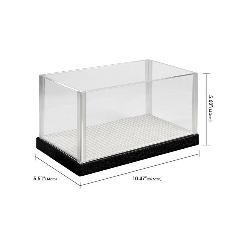 Acrylic Minifigure Display Case with Brick Building Base