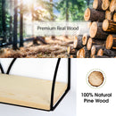 Set of 2 Floating Black Wire Wood Shelves