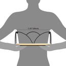 Set of 2 Floating Black Wire Wood Shelves