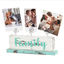Multi-photo Gallery Display Holder with 3 Wire Clips