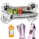 Rustic White Bone Shape Wall Mount Dog Leash Holder