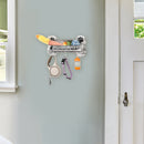 Rustic White Bone Shape Wall Mount Dog Leash Holder