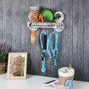 Rustic White Bone Shape Wall Mount Dog Leash Holder