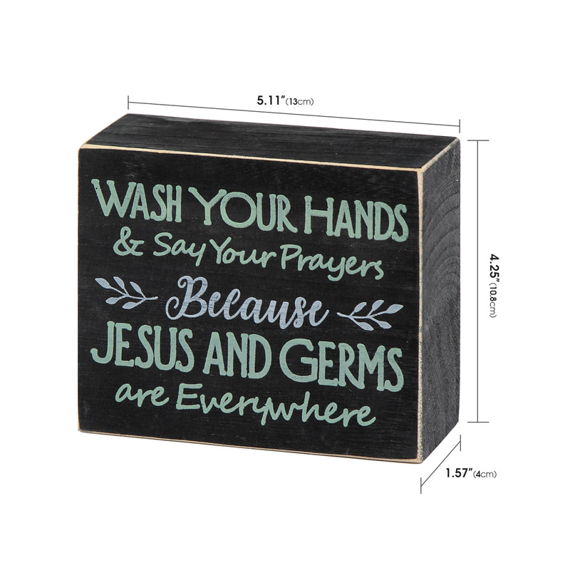 Farmhouse Vintage Decorative Bathroom Sign Décor Box