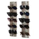 Set of 2 Wall Mount Sunglasse Storage Organizer with 5 Metal Hooks (Each)