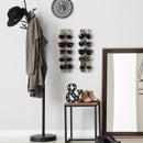 Set of 2 Wall Mount Sunglasse Storage Organizer with 5 Metal Hooks (Each)