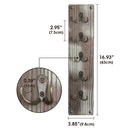 Set of 2 Wall Mount Sunglasse Storage Organizer with 5 Metal Hooks (Each)