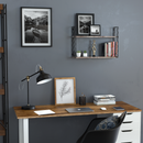 2 Tier Wall Mount Rustic Wood Shelves