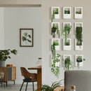 Set of 2 White Wall Hanging Planter- Indoor Succulent, Flower Wall Mount Ceramic Pots