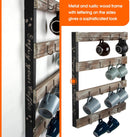 Coffee Mug Cup Holder Wall Mounted with 16 Hooks