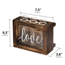 3 Glass Planter Propagation Wooden Stand with Waterproof LED Fairy Lights