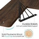 Set of 2 Wooden Floating Corner Shelves