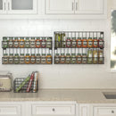 Set of 2 Wall Mount Spice Bottle Rack (2 Tier)