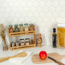 2 Tier Bamboo Spice Bottle Rack