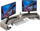 Rustic Wood Dual Monitor Stand
